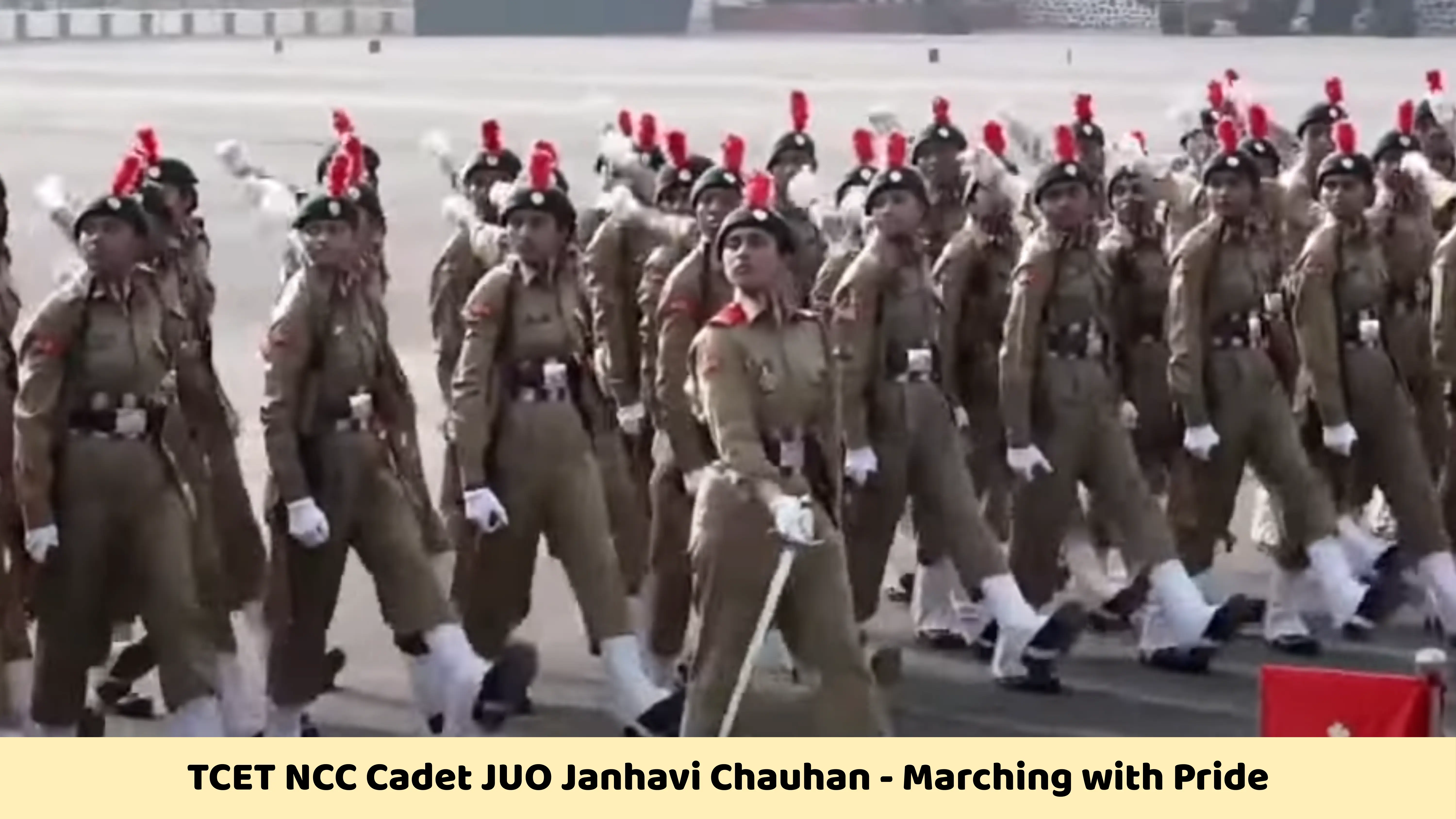 TCET NCC Cadet JUO Janhavi Chauhan - Marching with Pride
